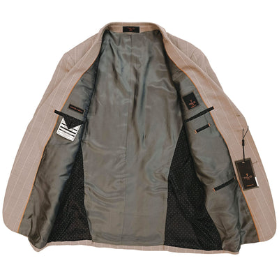 tiglio u sm prosecco by  tiglio three-piece modern fit suit with peak lapel and flat front pants