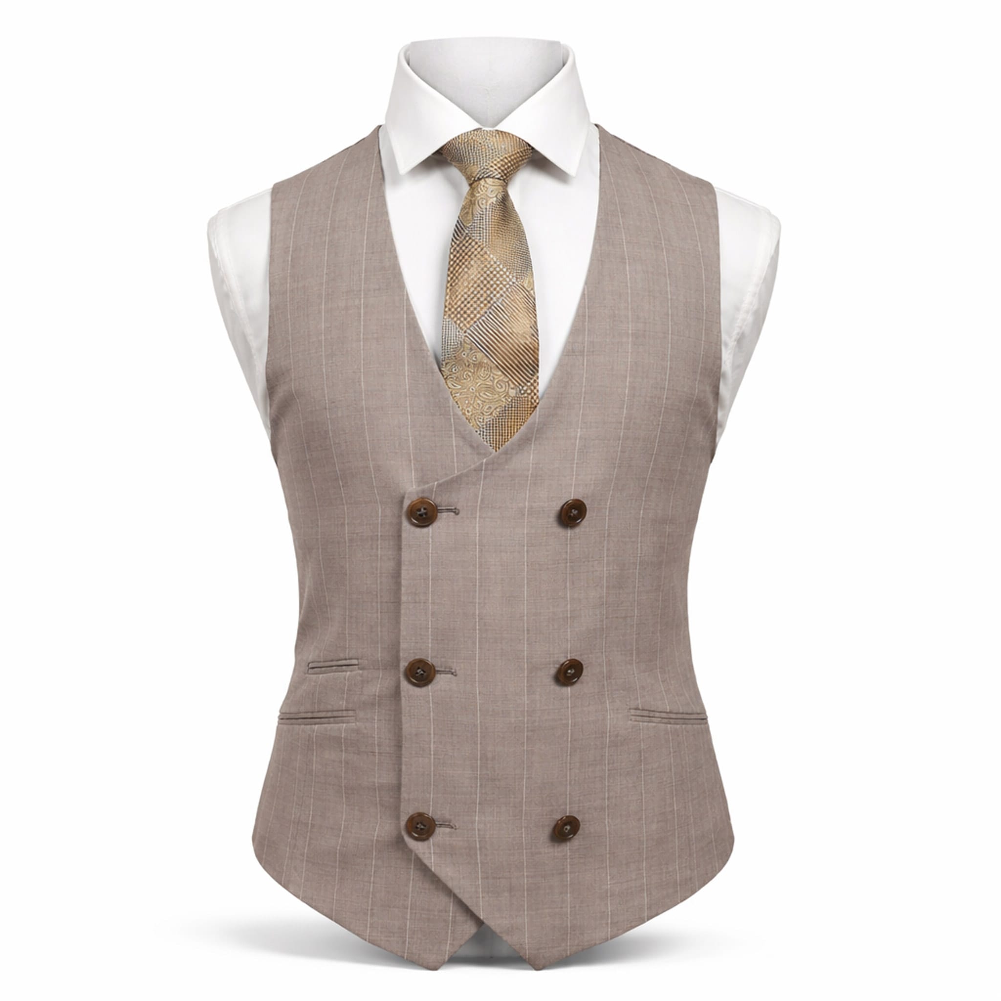 tiglio u sm prosecco by  tiglio three-piece modern fit suit with peak lapel and flat front pants