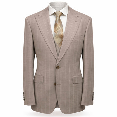 tiglio u sm prosecco by  tiglio three-piece modern fit suit with peak lapel and flat front pants