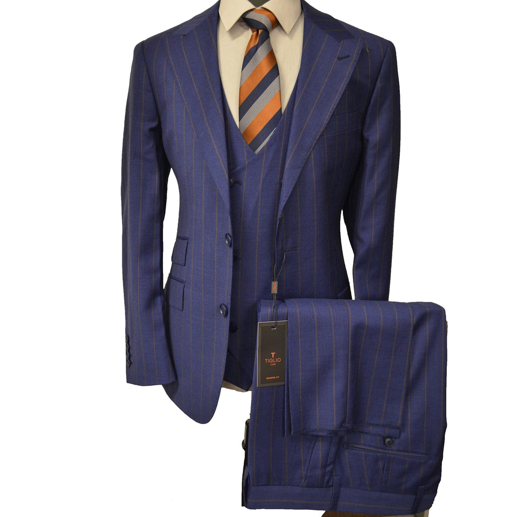 TIGLIO U SM NVY 7020 / 40 REG PROSECCO BY TIGLIO/VESTED SUIT