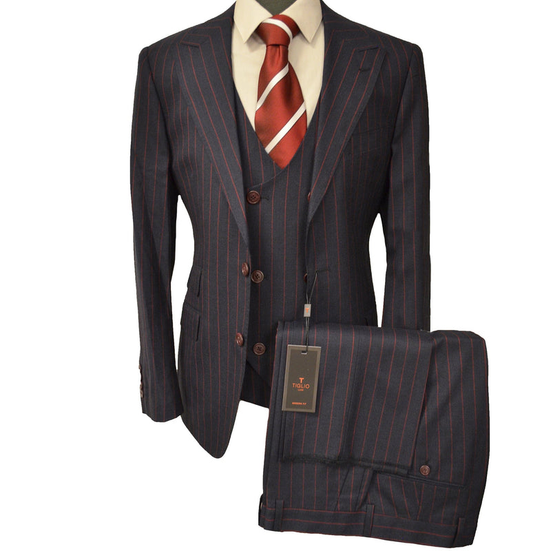 TIGLIO U SM BLACK 7017 / 40 REG PROSECCO BY TIGLIO/VESTED SUIT