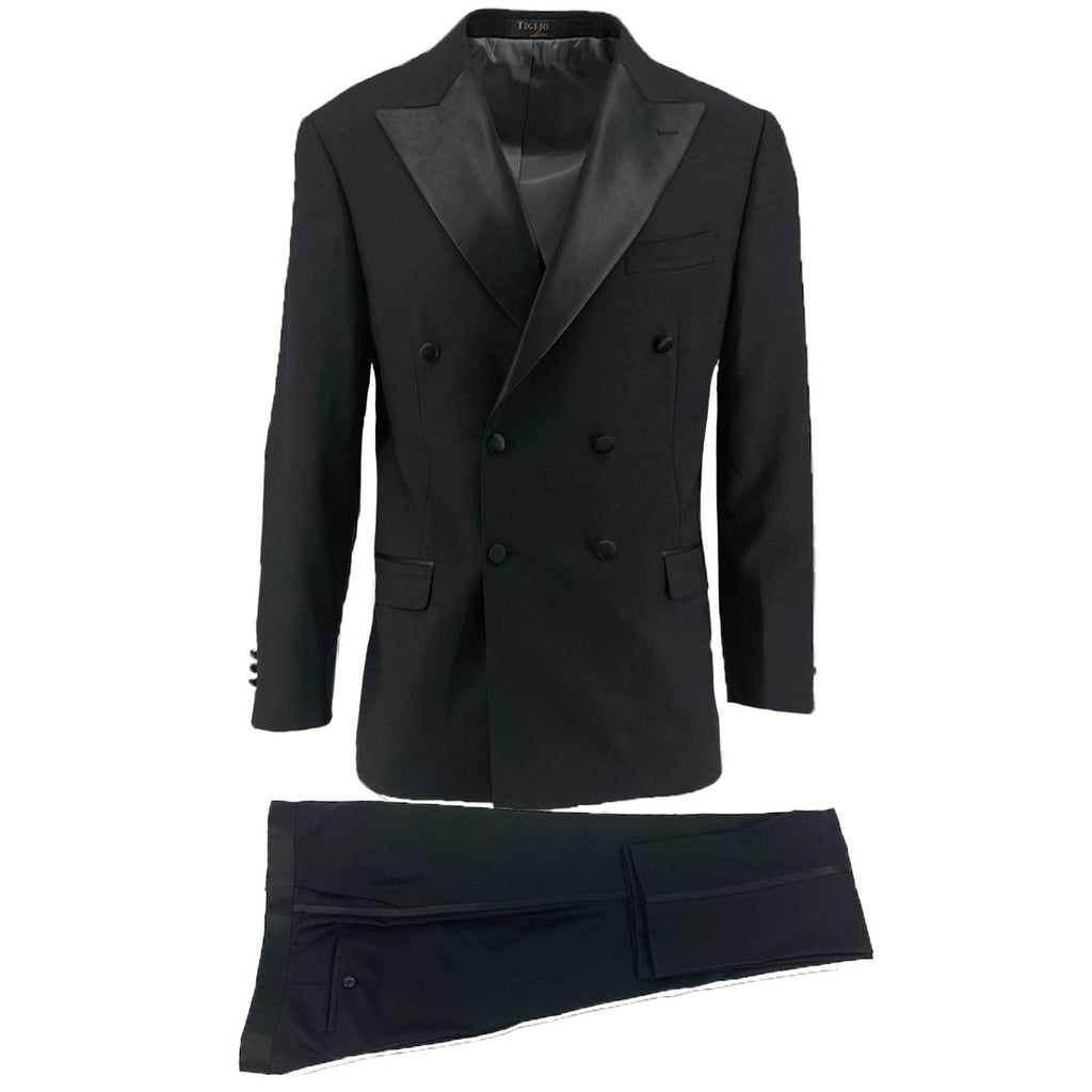 MANQ Men's Slim Fit Tuxedo Suit (ST-101-34_Black_34) : : Fashion
