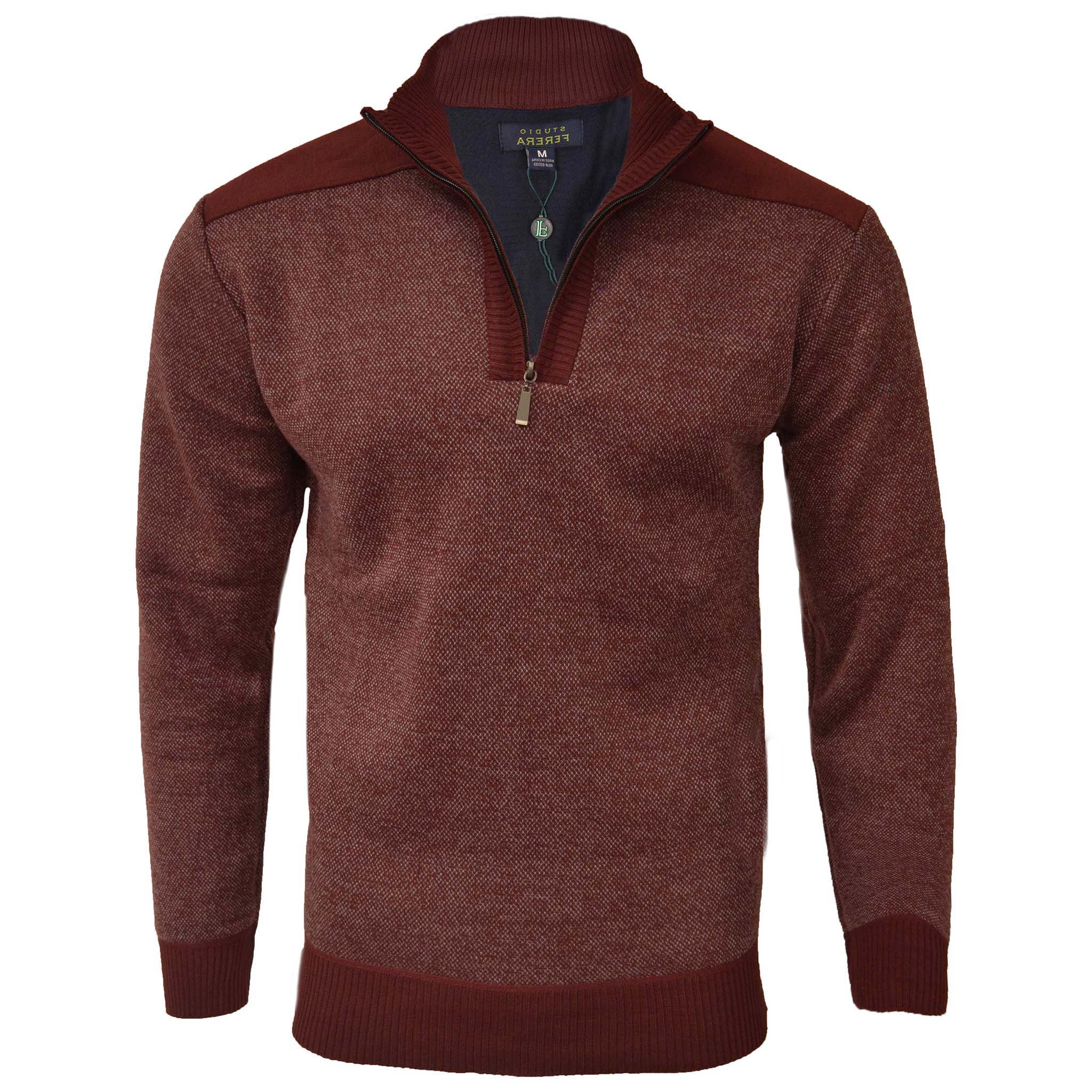 VITAL FASHION GROUP K S RED / MED STUDIO FERRERA HALF ZIP SWEATER/Sf1830