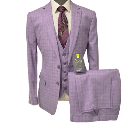 vital fashion group u sm lavender / 40 reg studio ferera spring suit/30902