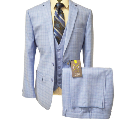 vital fashion group u sm blue / 40 reg studio ferera spring suit/30902