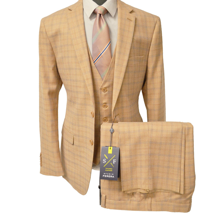 VITAL FASHION GROUP U SM PEACH / 40 REG STUDIO FERERA SPRING SUIT/30902