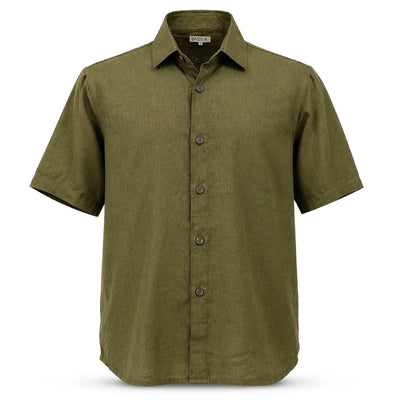 ZANJAN INC DBA BASSIRI O F S Bassiri Men’s Linen Short Sleeve Shirt & Tailored Shorts Set – Hand Finish Collection/S-1043