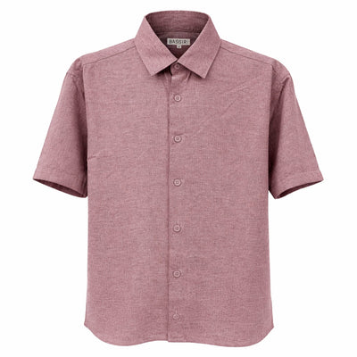 ZANJAN INC DBA BASSIRI O F S Bassiri Men’s Linen Short Sleeve Shirt & Tailored Shorts Set – Hand Finish Collection/S-1043