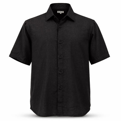 ZANJAN INC DBA BASSIRI O F S Bassiri Men’s Linen Short Sleeve Shirt & Tailored Shorts Set – Hand Finish Collection/S-1043