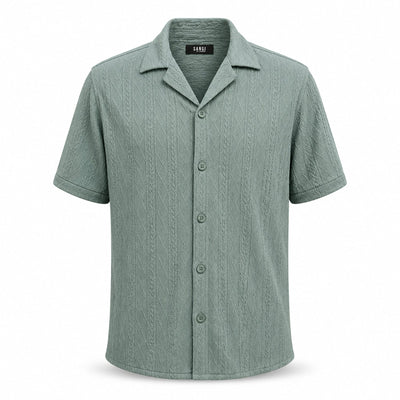 ZANJAN INC DBA BASSIRI S S T Sangi Men’s Textured Short Sleeve Shirt & Short Set/T-126