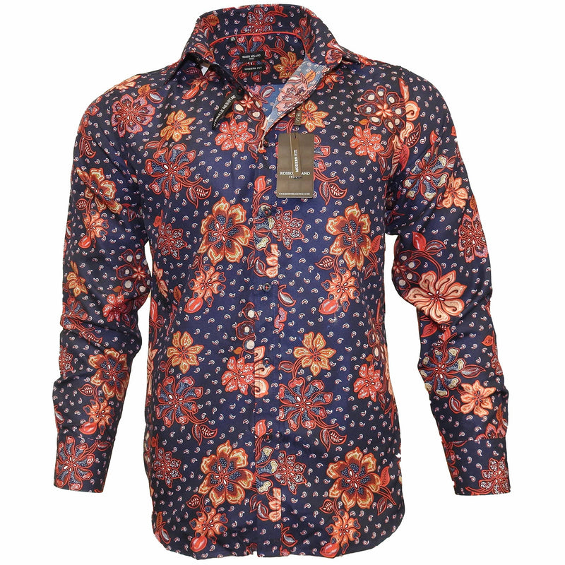 B.S.D TRADING COMPANY S AL 4148 / MED ROSSO MILANO MODERN FIT SHIRT/Rm