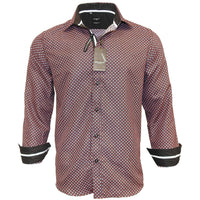 B.S.D TRADING COMPANY S AL 4146 / MED ROSSO MILANO MODERN FIT SHIRT/Rm