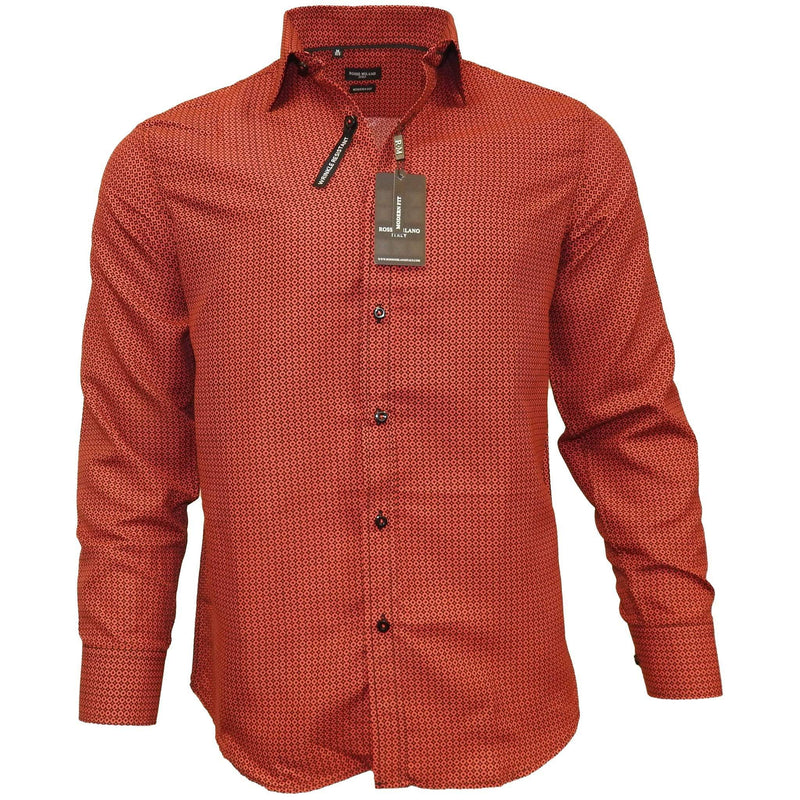 B.S.D TRADING COMPANY S AL 4128 / MED ROSSO MILANO MODERN FIT SHIRT/Rm