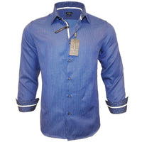 B.S.D TRADING COMPANY S AL 4115 NVY / MED ROSSO MILANO MODERN FIT SHIRT/Rm
