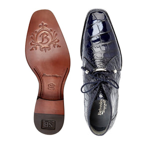 BELVEDERE EXOTIC SHOES STEFANO NAVY BY BELVEDERE
