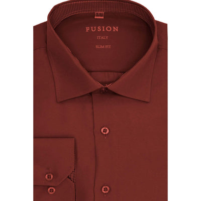 BERLIONI, INC S C BURGUNDI / 15.5 Basic shirt 34/35