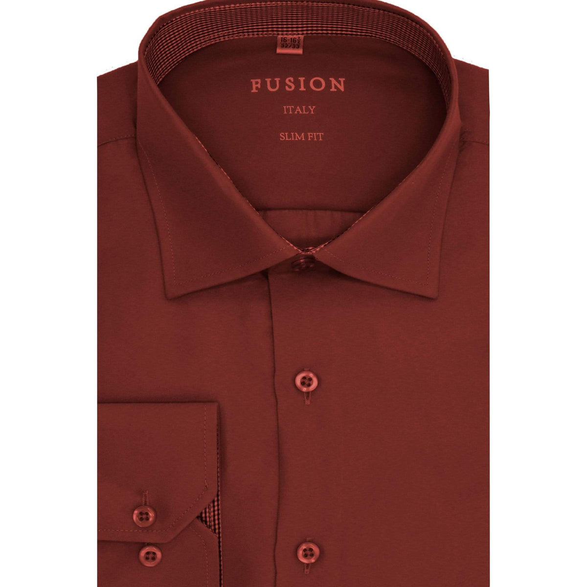 BERLIONI, INC S C BURGUNDI / 16.5 Basic shirt 36/37