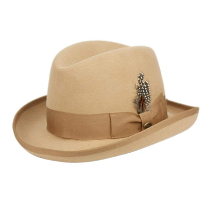 EPOCH FASHION ACCESSORY C A HF KHAKI / ALL HOMBURG WOOL FELTS HATS/He31