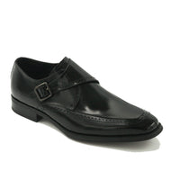 GIOVANNI LEATHER SHOES FT AMATO LEATHER MONK STRAP BLACK