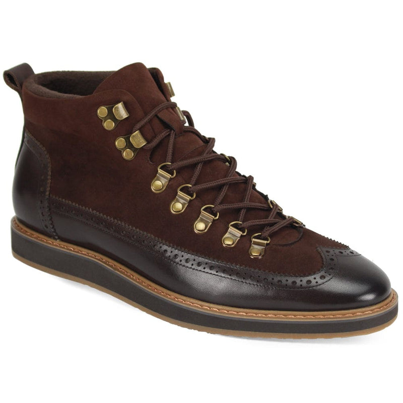 GIOVANNI LEATHER SHOES FT BROWN / 8.5 NELSON LEATHER BOOT BY GIOVANNI
