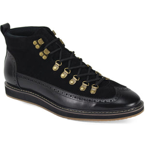 GIOVANNI LEATHER SHOES FT BLACK / 8.5 NELSON LEATHER BOOT BY GIOVANNI