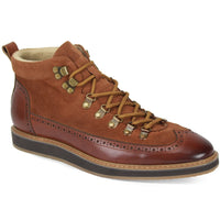 GIOVANNI LEATHER SHOES FT TAN / 8.5 NELSON LEATHER BOOT BY GIOVANNI