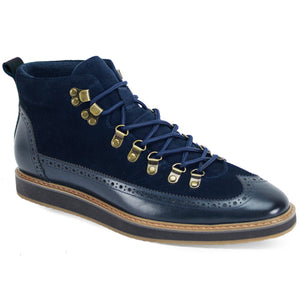 GIOVANNI LEATHER SHOES FT NAVY / 8.5 NELSON LEATHER BOOT BY GIOVANNI
