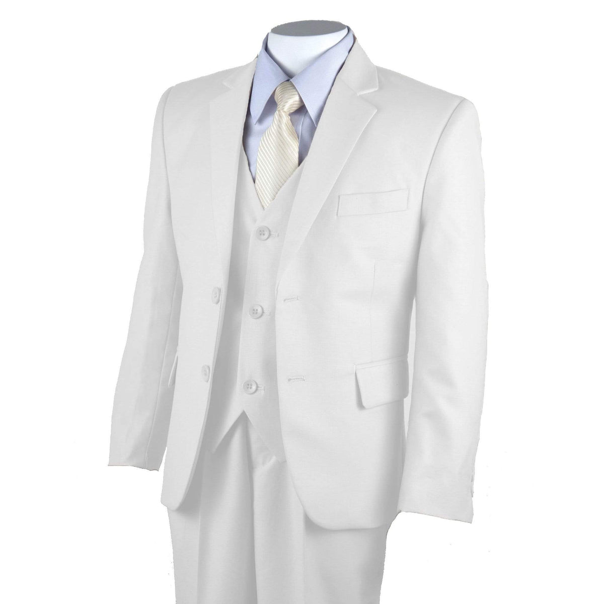 KNY MENSWEAR, INC. U SB WHITE / 3 JUNIOR  BOYS 5 PIECE SUIT B-160