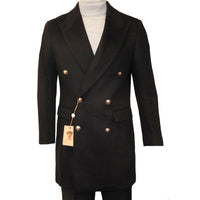MARENZIO GROUP, INC. J CF BLACK / MED C-COUTURE DOUBLE BREASTED OVERCOAT/Tc-1208