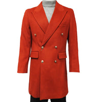 MARENZIO GROUP, INC. J CF RED / LARG C-COUTURE DOUBLE BREASTED OVERCOAT/Tc-1208