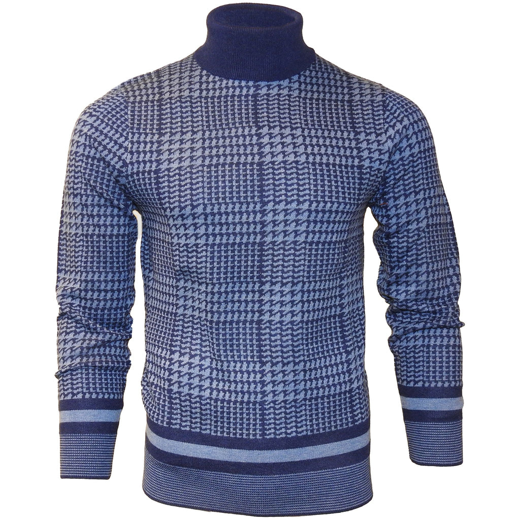 MARENZIO GROUP, INC. K S BLUE / MED HOUNDTOOTH SIGNATURE SWEATER/T-190