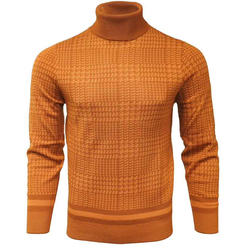 MARENZIO GROUP, INC. K S RUST / MED HOUNDTOOTH SIGNATURE SWEATER/T-190