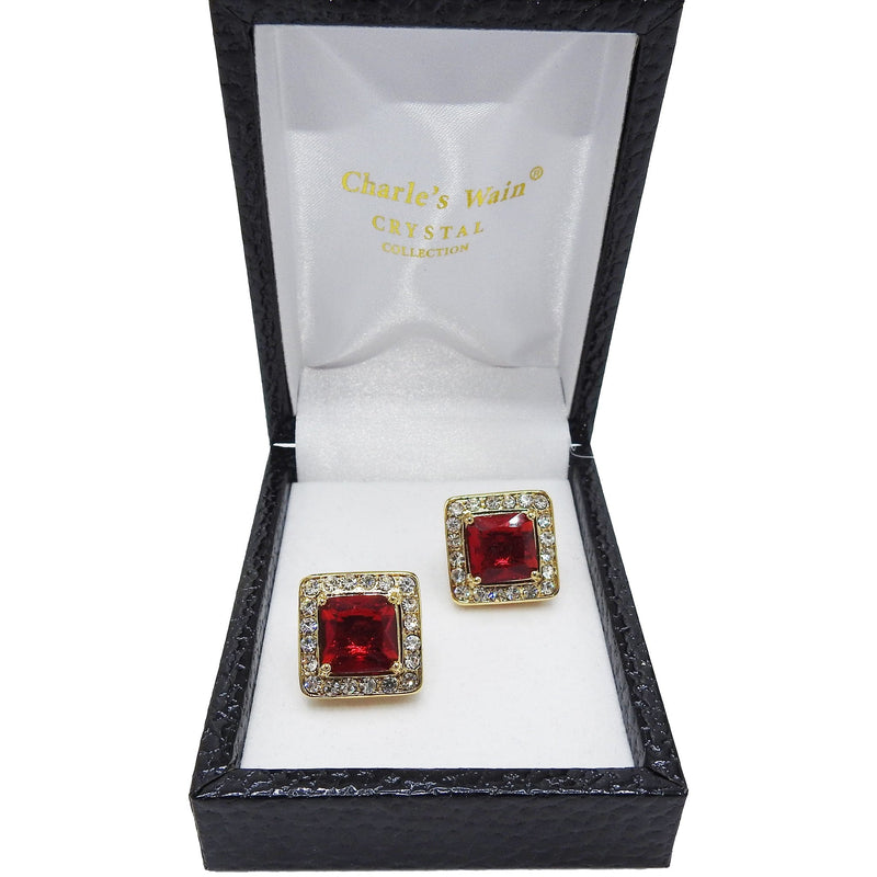 MilanoMensWear AC CHARLES WAIN CRYSTAL COLLECTION RED STONE