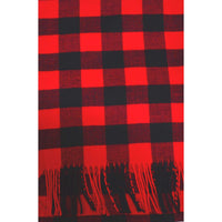 MilanoMensWear SCARVES BLK/RED CASHMERE FEEL SCARF