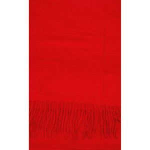 MilanoMensWear SCARVES SOLID RED CASHMERE FEEL SCARF