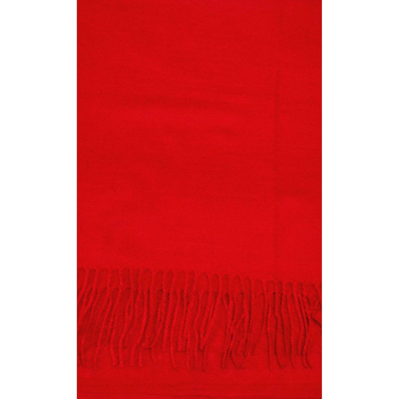 MilanoMensWear SCARVES SOLID RED CASHMERE FEEL SCARF