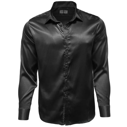 PHITA INTERNATIONAL CORP SALS BLACK / MED CIELO SATIN SHIRT/S1900