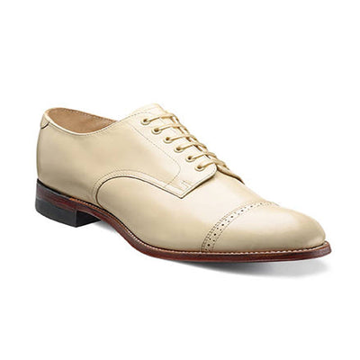 STACY ADAMS SHOE COMPANY F T IVORY / 8.5 MADISON CAP TOE OXFORD /00012