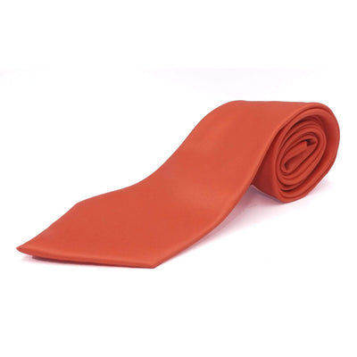 TIES SOLID TIES ORANGE SOLID TIE/HANKIE SET