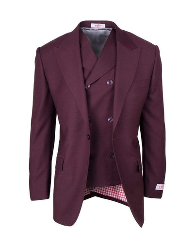tiglio sangiovese san giovesse suit & vest / burgundy