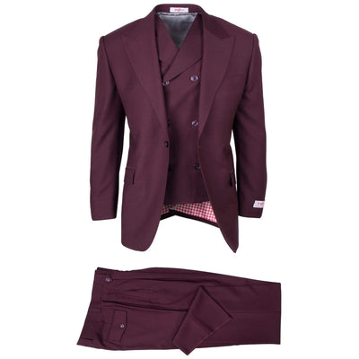 tiglio sangiovese san giovesse suit & vest / burgundy